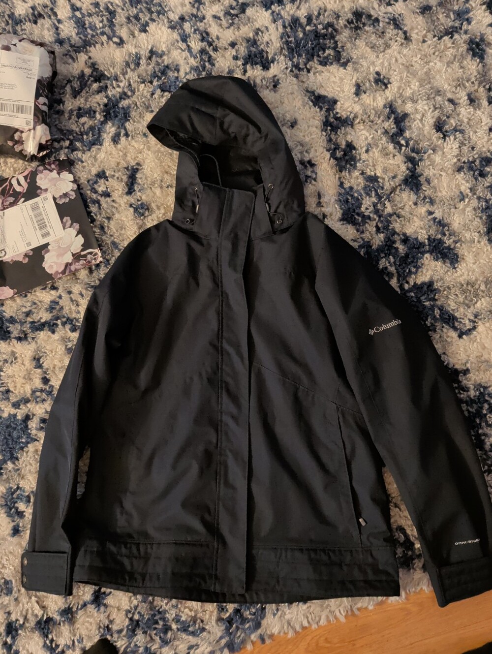 Women's Columbia Interchangeable Waterproof Hooded Jacket Size Large